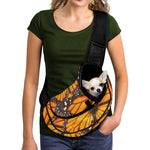Orange Monarch Butterfly Pattern Print Pet Sling Carrier