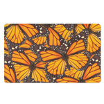 Orange Monarch Butterfly Pattern Print Polyester Doormat