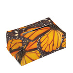 Orange Monarch Butterfly Pattern Print Rectangle Tissue Box Cover