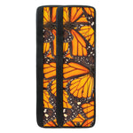 Orange Monarch Butterfly Pattern Print Refrigerator Handle Covers