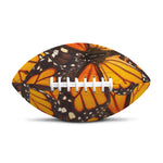 Orange Monarch Butterfly Pattern Print Rugby Ball