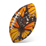 Orange Monarch Butterfly Pattern Print Rugby Ball