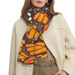 Orange Monarch Butterfly Pattern Print Scarf