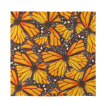 Orange Monarch Butterfly Pattern Print Silk Bandana
