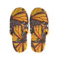 Orange Monarch Butterfly Pattern Print Slippers