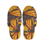 Orange Monarch Butterfly Pattern Print Slippers