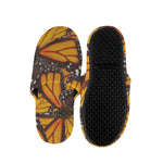 Orange Monarch Butterfly Pattern Print Slippers