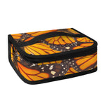Orange Monarch Butterfly Pattern Print Small Lunch Bag