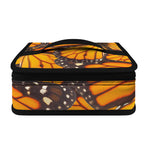 Orange Monarch Butterfly Pattern Print Small Lunch Bag