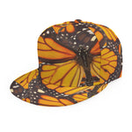 Orange Monarch Butterfly Pattern Print Snapback Cap