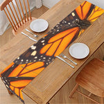 Orange Monarch Butterfly Pattern Print Table Runner