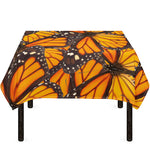 Orange Monarch Butterfly Pattern Print Tablecloth
