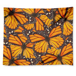 Orange Monarch Butterfly Pattern Print Tapestry