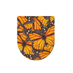 Orange Monarch Butterfly Pattern Print Toilet Lid Cover