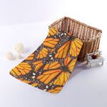 Orange Monarch Butterfly Pattern Print Towel