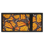 Orange Monarch Butterfly Pattern Print Trifold Wallet