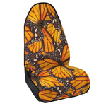Orange Monarch Butterfly Pattern Print Waterproof Car Seat Cover