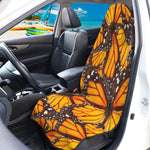 Orange Monarch Butterfly Pattern Print Waterproof Car Seat Cover