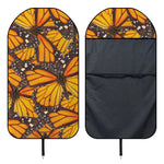 Orange Monarch Butterfly Pattern Print Waterproof Car Seat Cover