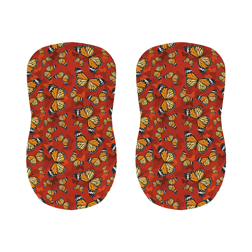 Orange Monarch Butterfly Print Bar Stool Covers