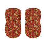 Orange Monarch Butterfly Print Bar Stool Covers