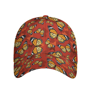 Orange Monarch Butterfly Print Baseball Cap