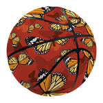Orange Monarch Butterfly Print Basketball