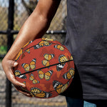 Orange Monarch Butterfly Print Basketball