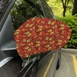 Orange Monarch Butterfly Print Car Side Mirror Covers