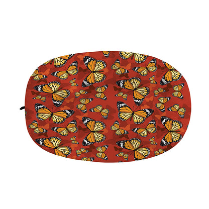 Orange Monarch Butterfly Print Car Side Mirror Covers