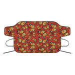 Orange Monarch Butterfly Print Car Windshield Snow Cover