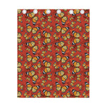 Orange Monarch Butterfly Print Curtain