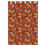 Orange Monarch Butterfly Print Curtain