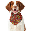 Orange Monarch Butterfly Print Dog Bandana