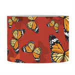 Orange Monarch Butterfly Print Drum Lamp Shade