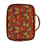 Orange Monarch Butterfly Print Front Pocket Bible Bag