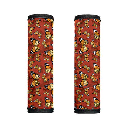 Orange Monarch Butterfly Print Handle Covers