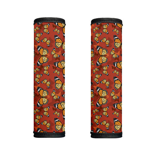 Orange Monarch Butterfly Print Handle Covers