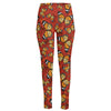 Orange Monarch Butterfly Print High-Waisted Pocket Leggings