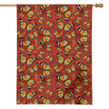 Orange Monarch Butterfly Print House Flag