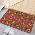 Orange Monarch Butterfly Print Indoor Door Mat