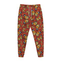 Orange Monarch Butterfly Print Jogger Pants