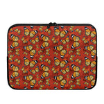 Orange Monarch Butterfly Print Laptop Sleeve