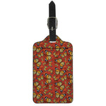 Orange Monarch Butterfly Print Luggage Tag