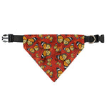 Orange Monarch Butterfly Print Over The Collar Dog Bandana