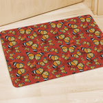 Orange Monarch Butterfly Print Polyester Doormat
