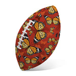 Orange Monarch Butterfly Print Rugby Ball