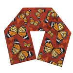 Orange Monarch Butterfly Print Scarf