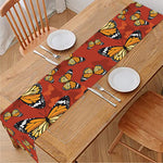 Orange Monarch Butterfly Print Table Runner