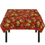 Orange Monarch Butterfly Print Tablecloth